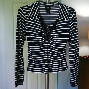 Women's Vintage Y2K Anxiety Cafe Long Sleeve Top